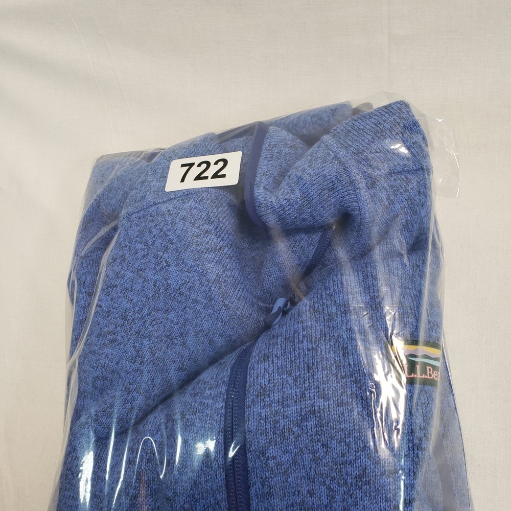 L.L. Bean Women Sweater Fleece Full Zip Jacket L Tall Blue 512751 - Picture 8 of 8